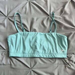 Gym shark light blue sport bra.